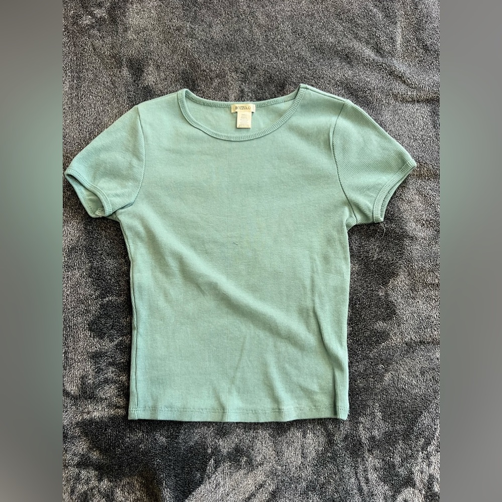 Turquoise cropped women’s r shirt